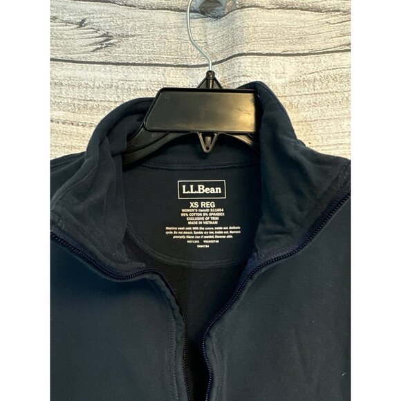 L.L. Bean Navy 1/4 Zip Pullover Sweatshirt Size XS Reg - Picture 2 of 3